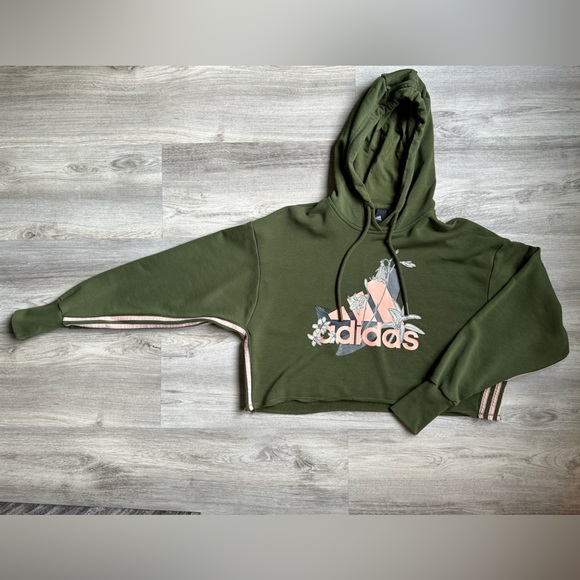 adidas X Nini Sum GFX Cropped Oversized Hoodie - Picture 3 of 10